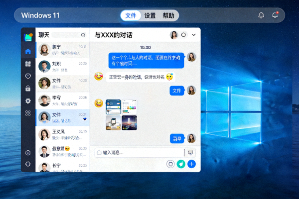 纸飞机电脑版客户端在Windows 11桌面上的主界面详细截图，展示聊天列表和对话窗口